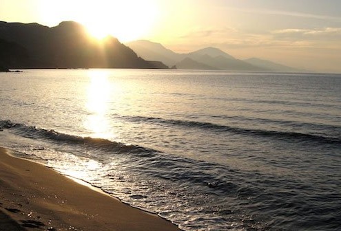 Watching the sunset over Crete on a spiritual retreat