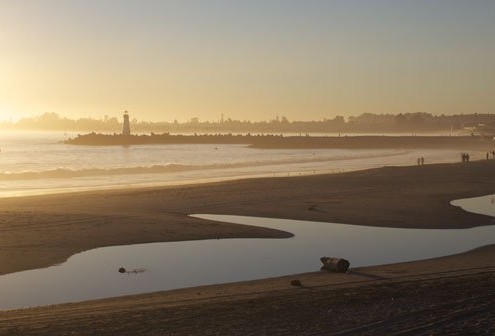 Santa Cruz Harbor Ocean Sunset