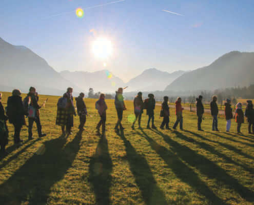 Shamanic practice of nature walk in europe